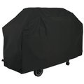 Grillpro Deluxe BBQ Grill Cover, 65 in W, 24 in D, 40 in H, PEVAPolyesterPVC, Black 50365